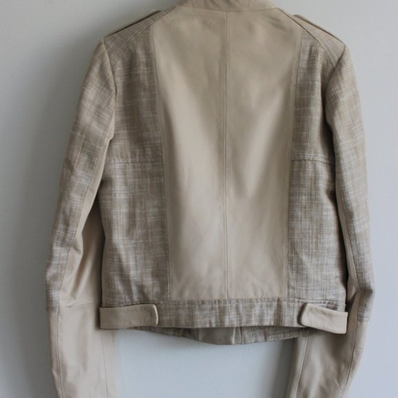 Danier Italian Leather & Linen Jacket - Picture 6 of 8